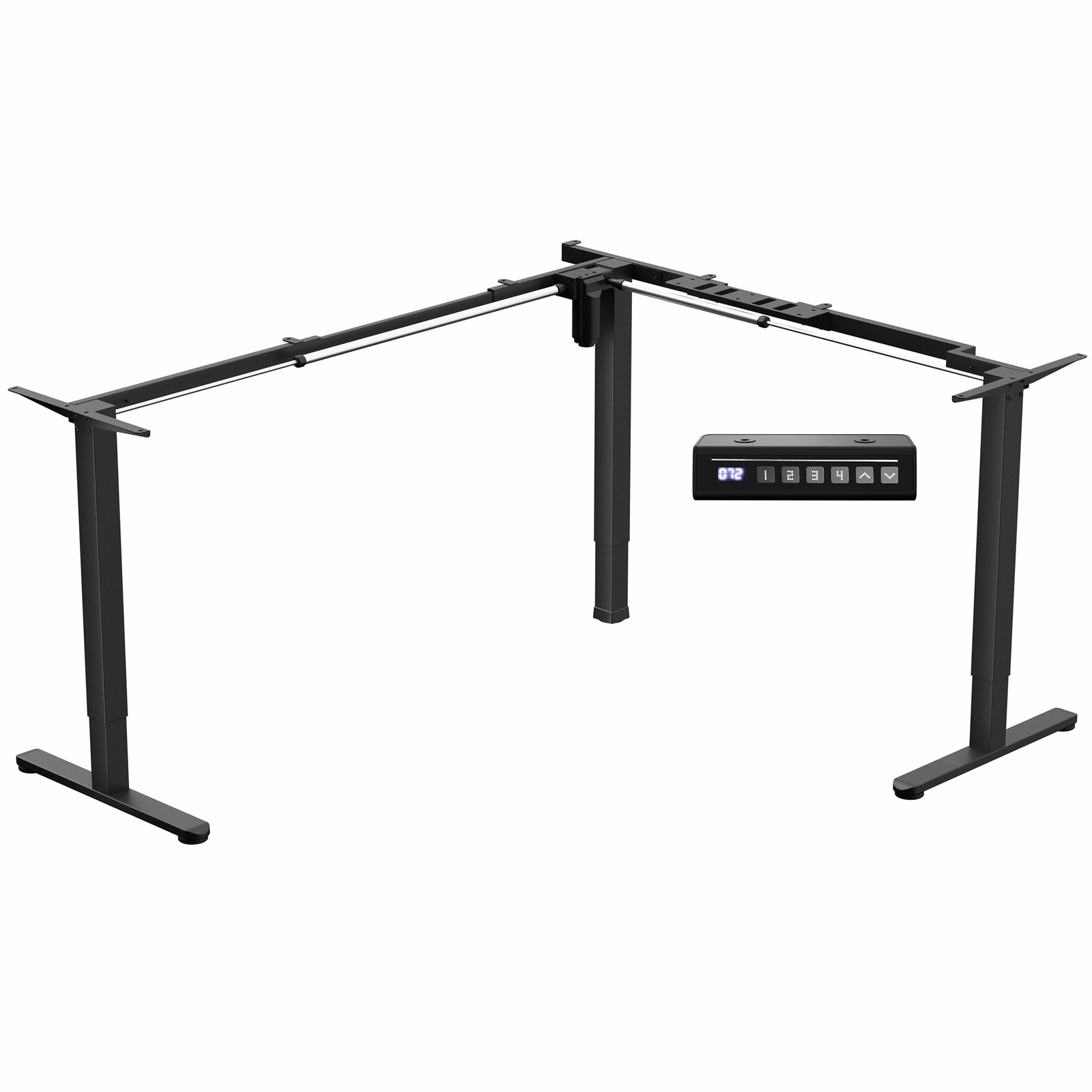 VIVO Black Large Electric Single Motor Corner Desk Frame