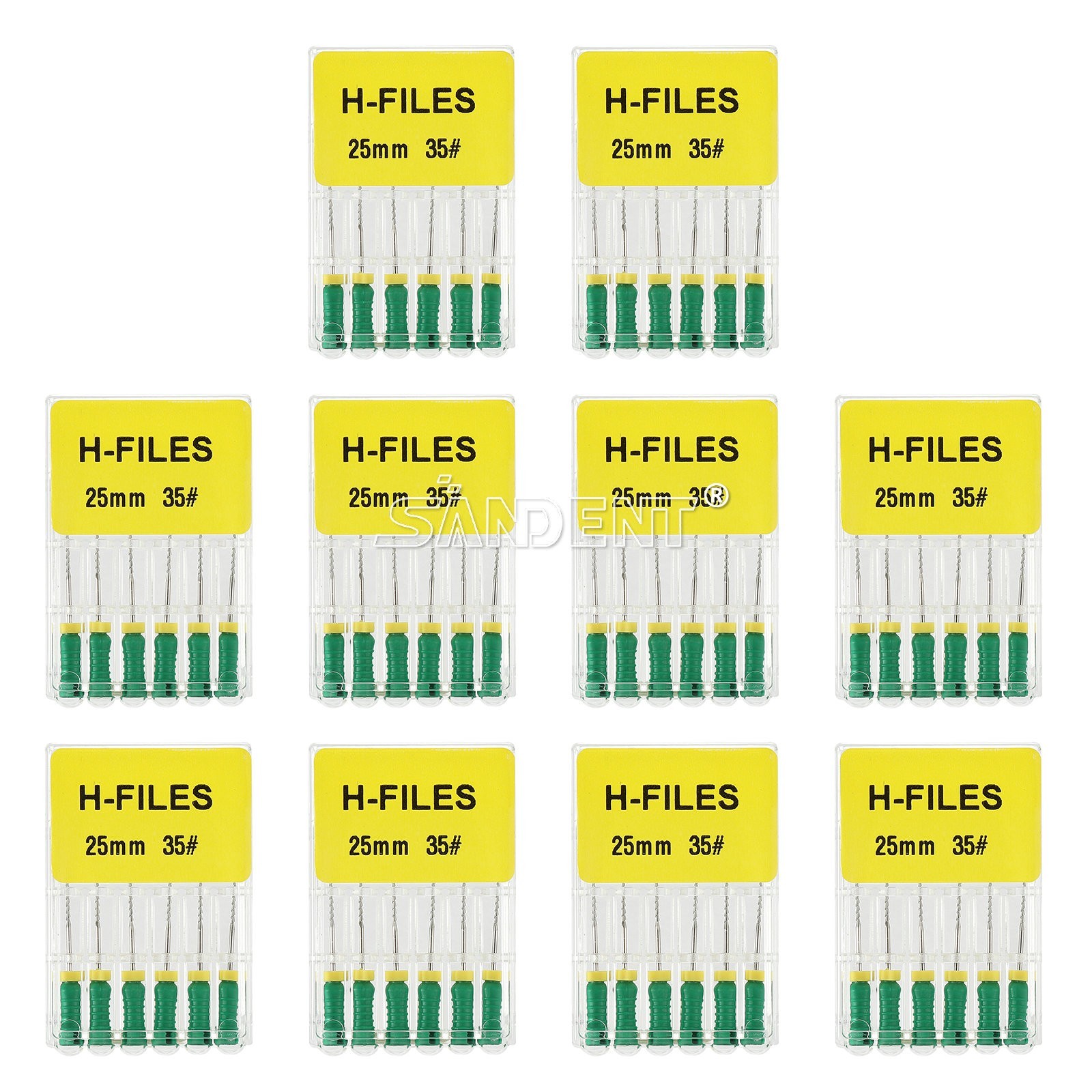 10 box Dental H-Files stainless steel endodontic root canal hand use files #35