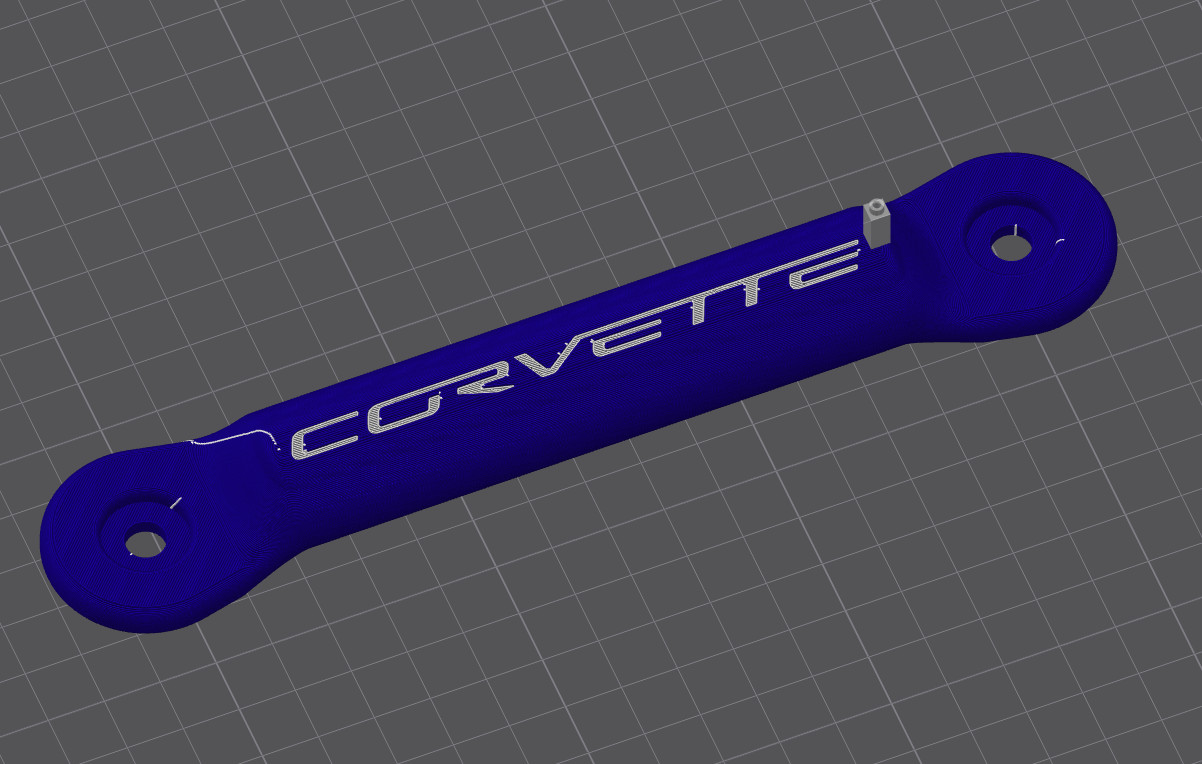 C6 Corvette Rear Hatch Handle - Redesign, Stong 3D Printed Part