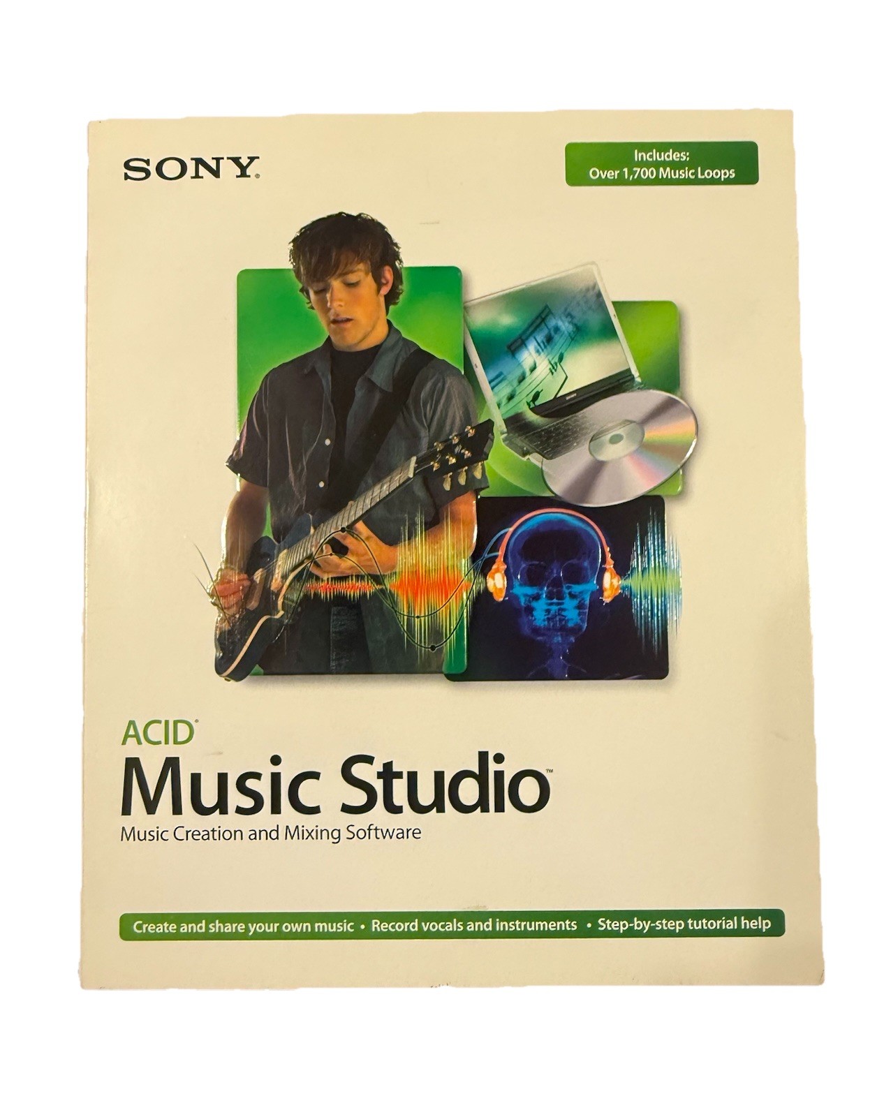 Sony ACID Music Studio 5.0 PC Big Box Complete CIB - 4 Discs + Manual - Vintage