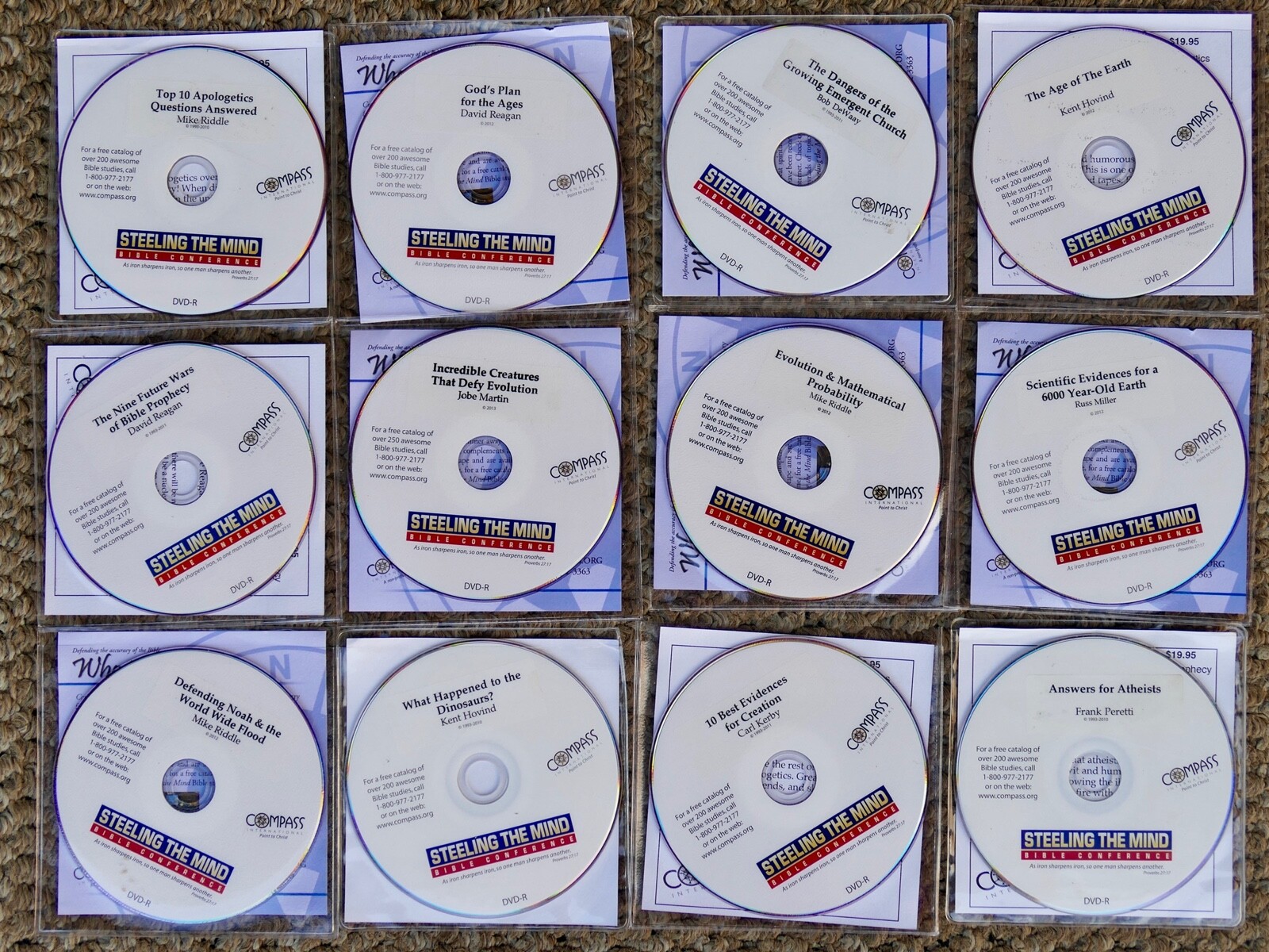 15 Compass International "Steeling the Mind" Bible Conference DVD lot collection