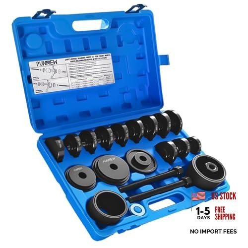 24pcs Wheel Bearing Press Kit for Front Wheel Drive Bearing Removal &