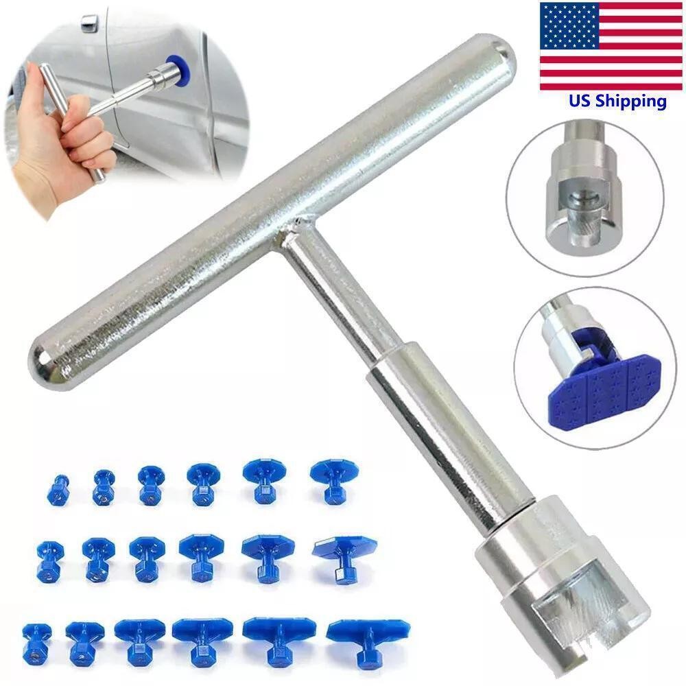 19PCS Car Paintless Dent Repair Puller Dint Hail Damage Lifter Remover Puller US