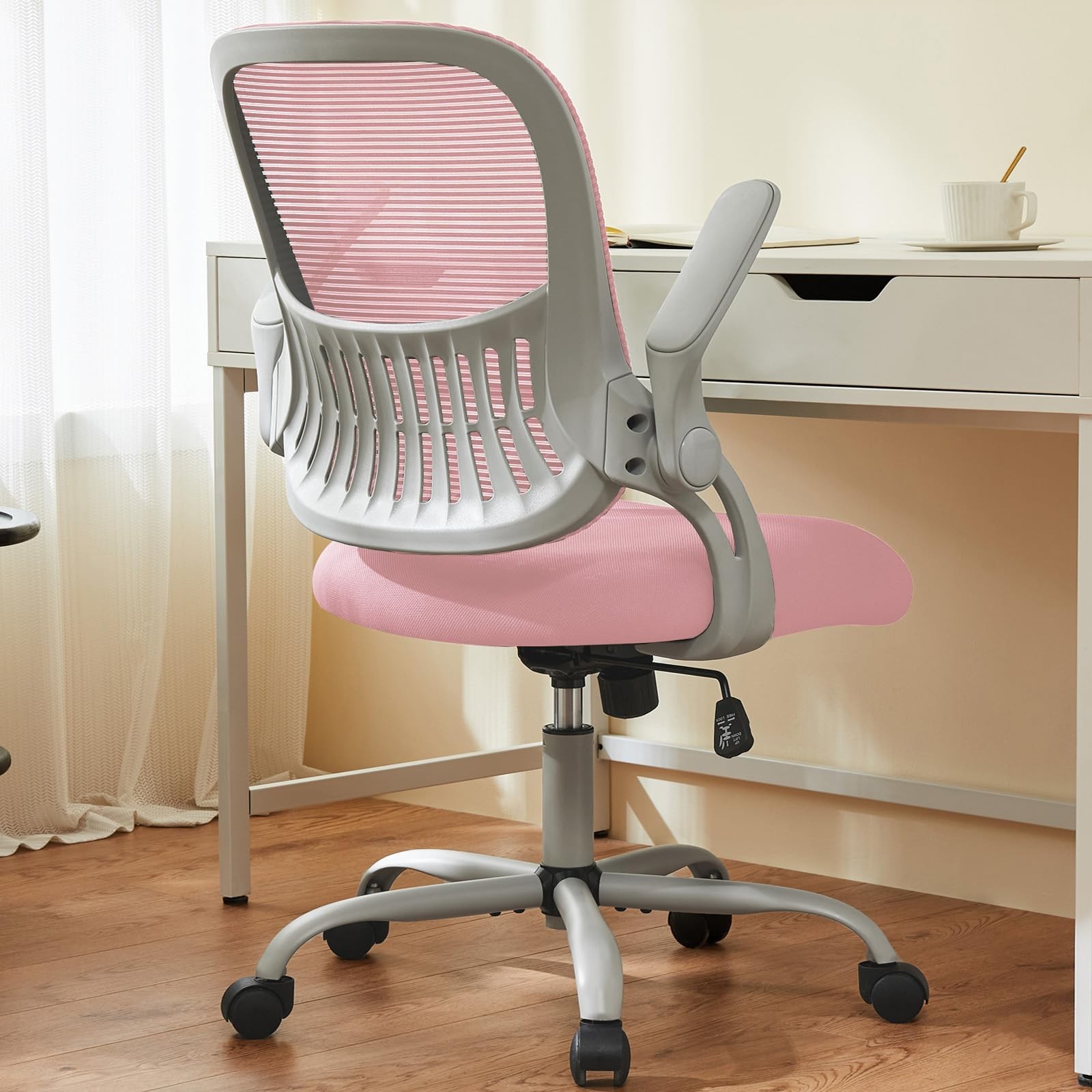 Home Office Computer Desk Chair, Ergonomic MidBack Mesh Rolling Work Swivel T...