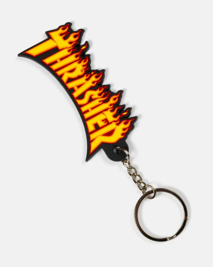 THRASHER FLAME LOGO KEYCHAIN