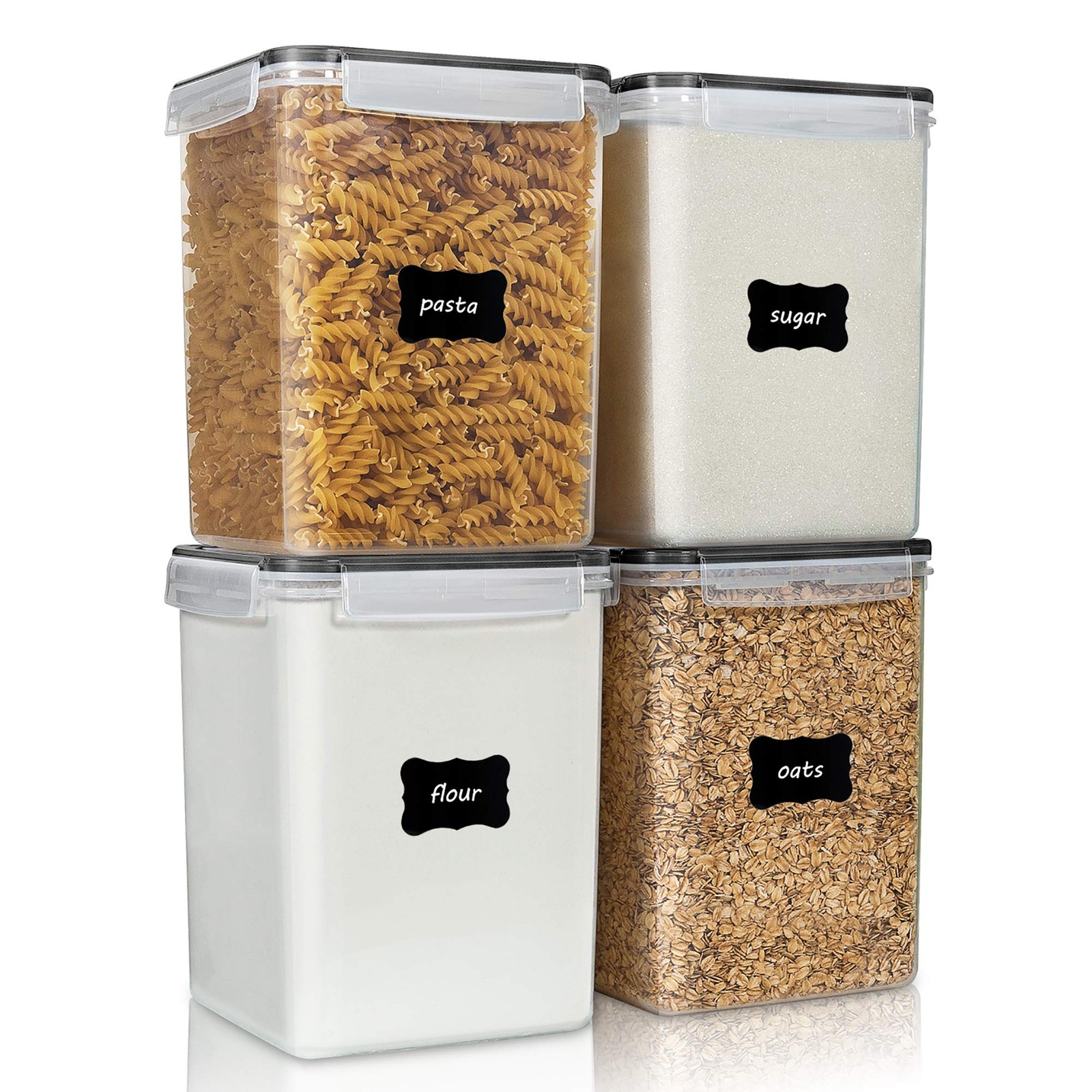 Vtopmart 4 PCS Large Food Storage Containers 5.2L / 175oz, 4 Pieces BPA Free ...