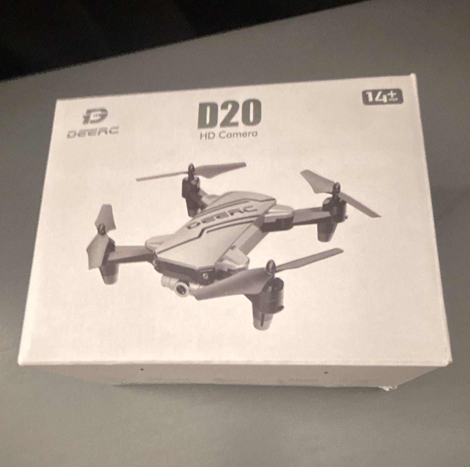 DEERC D20 Silver Quadcopter Drone w/ Camera  200 Toy Grade Age 17+