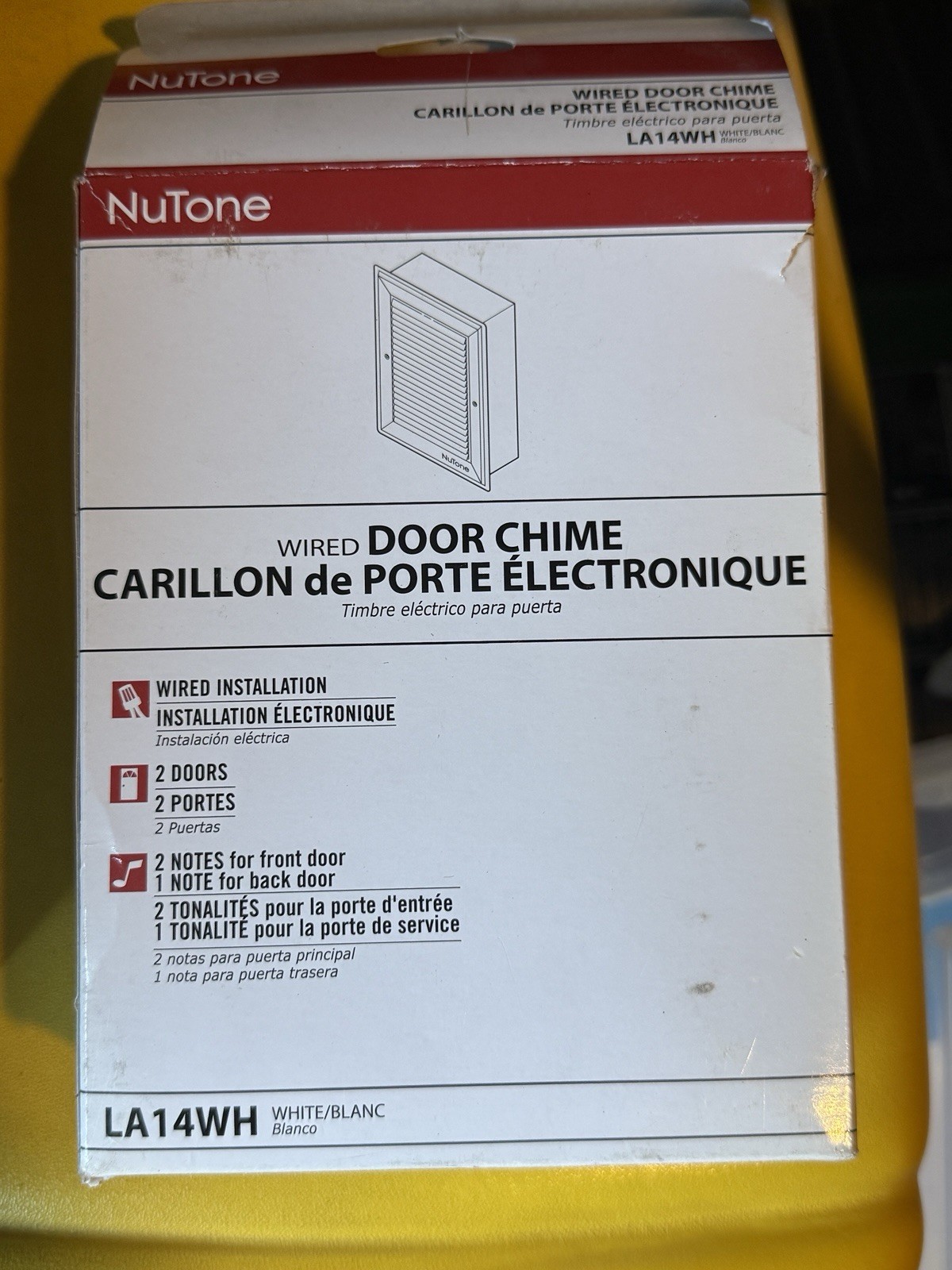 NuTone WIRED DOOR CHIME Model: LA14WH