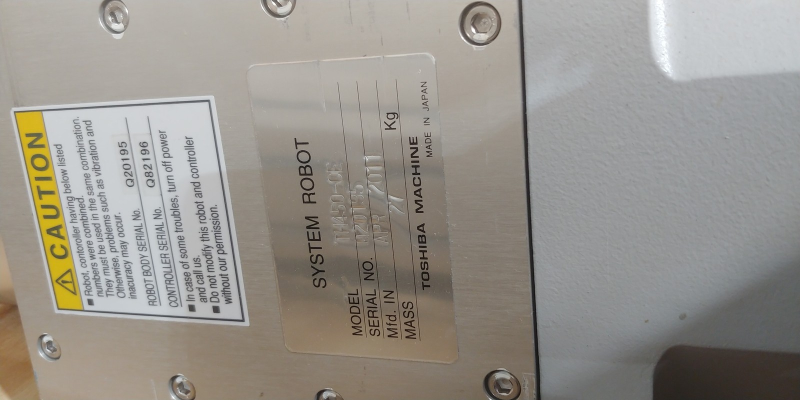 Copan Wasp Cell Sorter Head Unit Toshiba Machine System Robot TH450-CE