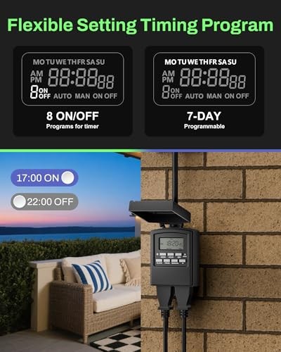 7 Day Outdoor Waterproof Digital Timer