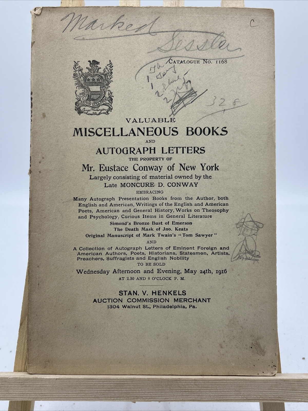 Henkels Catalog: Eustace Conway Collection- May 24, 1916