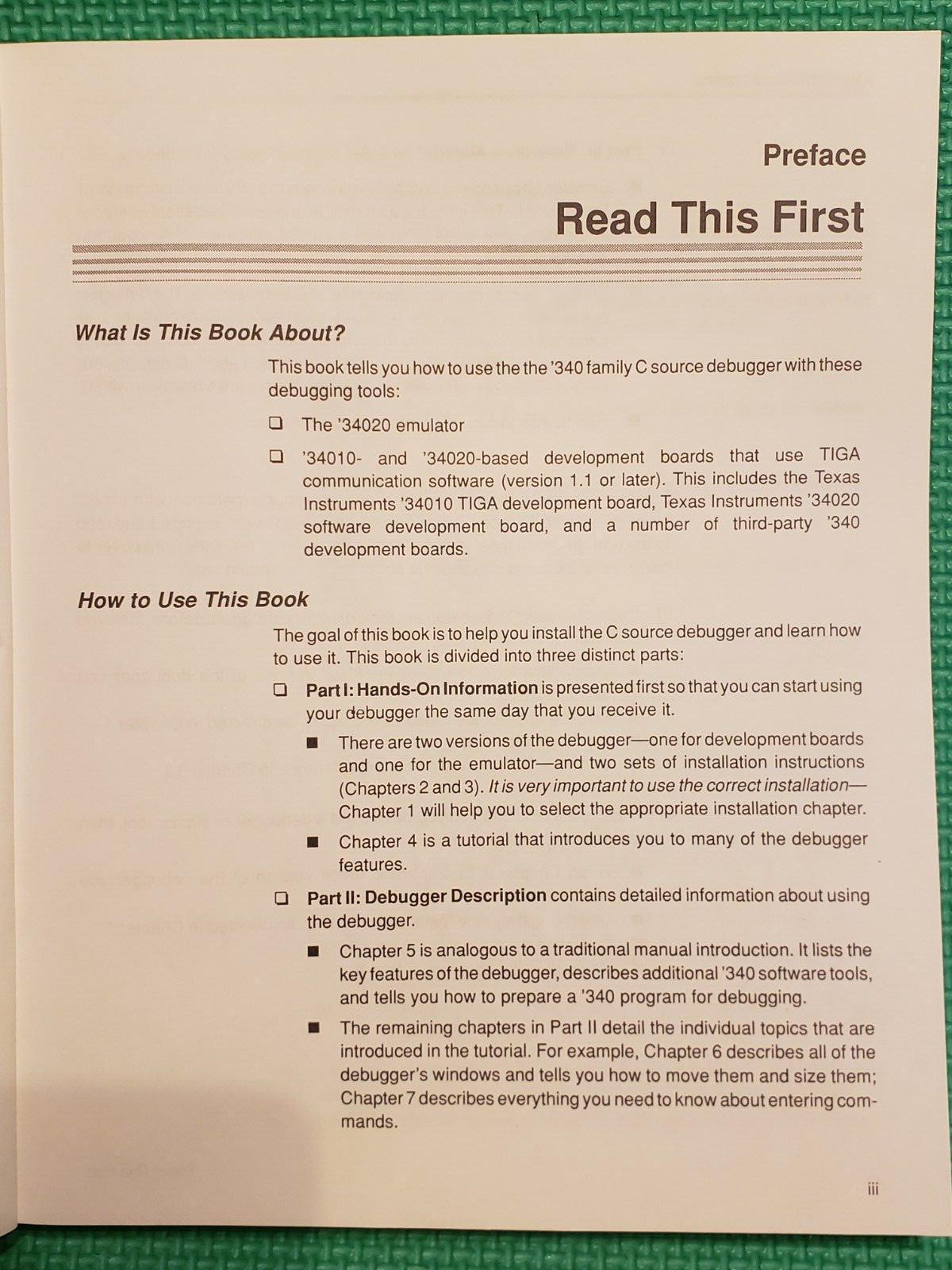 Texas Instrument TMS340 FAMILY C Source Debugger, Users Guide - 1990