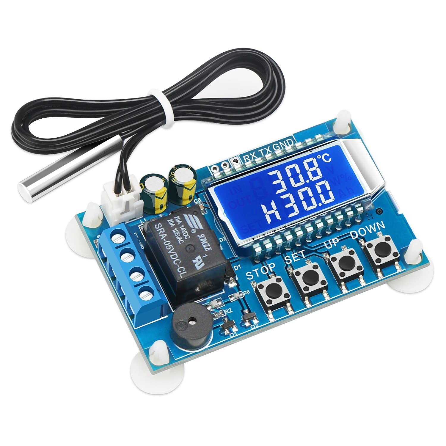 Electronic Thermostat Temperature Controller High Accuracy LCD Display DC6-30V