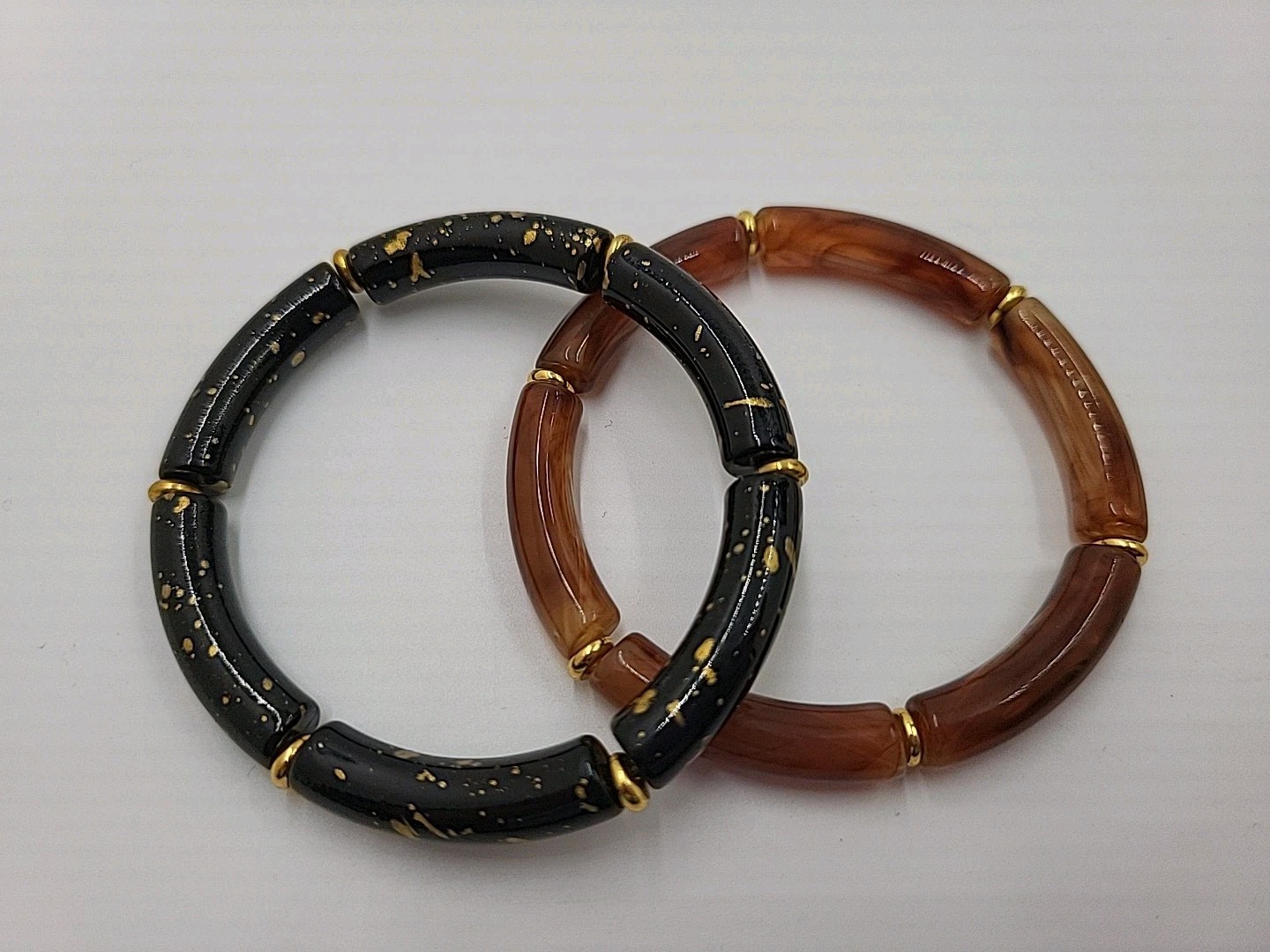 2 ~Acrylic Stackable Stretch Bangle Braclets