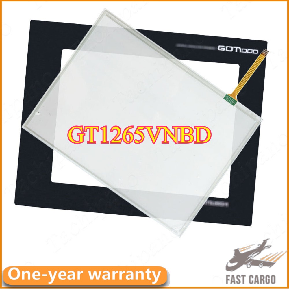 For GT1265VNBD Mitsubishi Panel with Front Overlay GT1265-VNBD New Touch Screen#