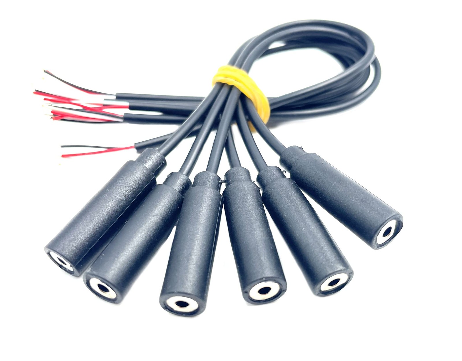 Daier 6Pcs 2.5Mm Female Jack To Bare Wire Open End Trs 3 Pole Stereo 2