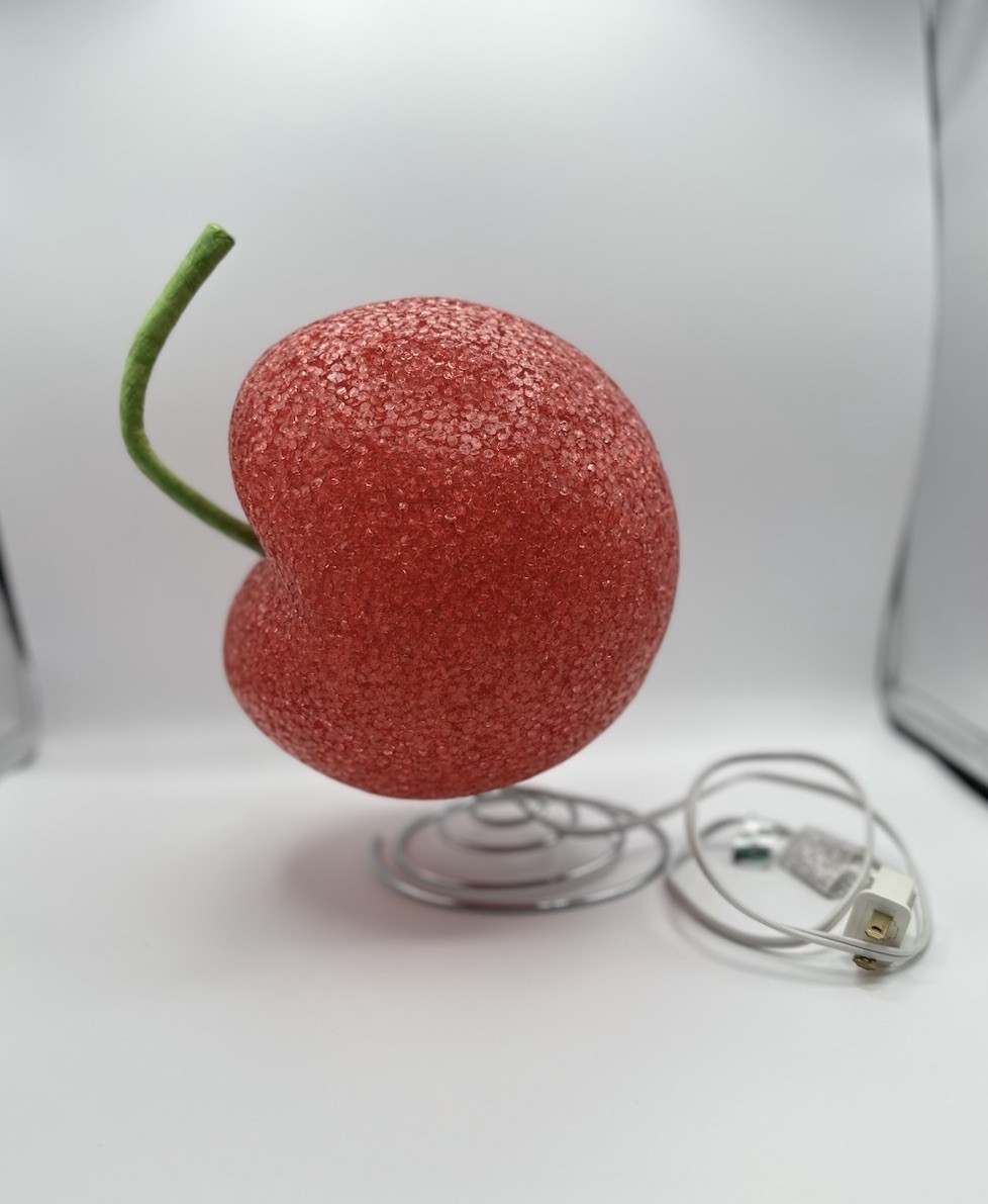Vintage Y2K Cherry Popcorn Lamp Retro EVA Foam Fruit Light Sparkle Glow Tested