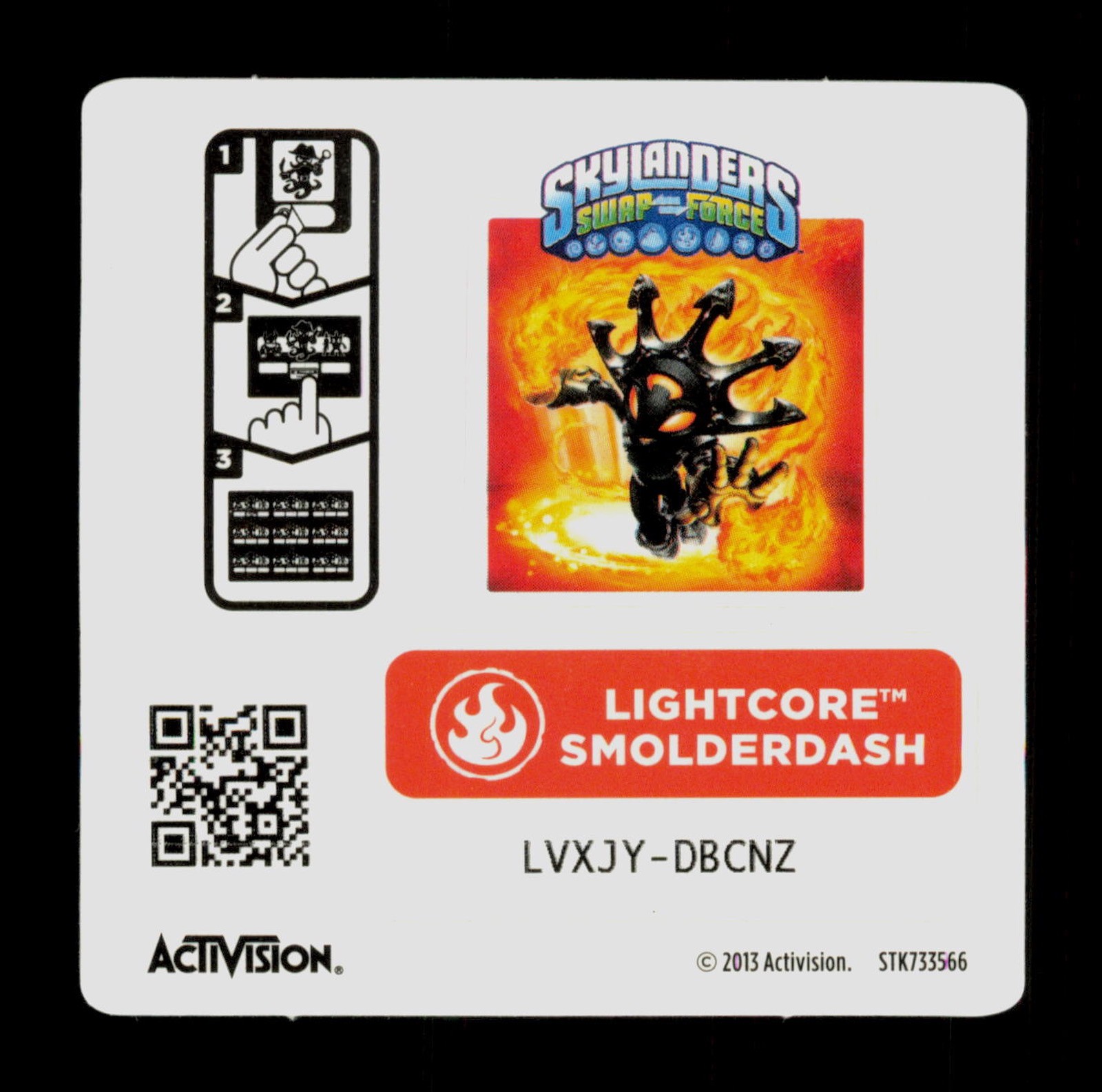 Lightcore Smolderdash Skylanders Swap Force 2013 Activision Sticker