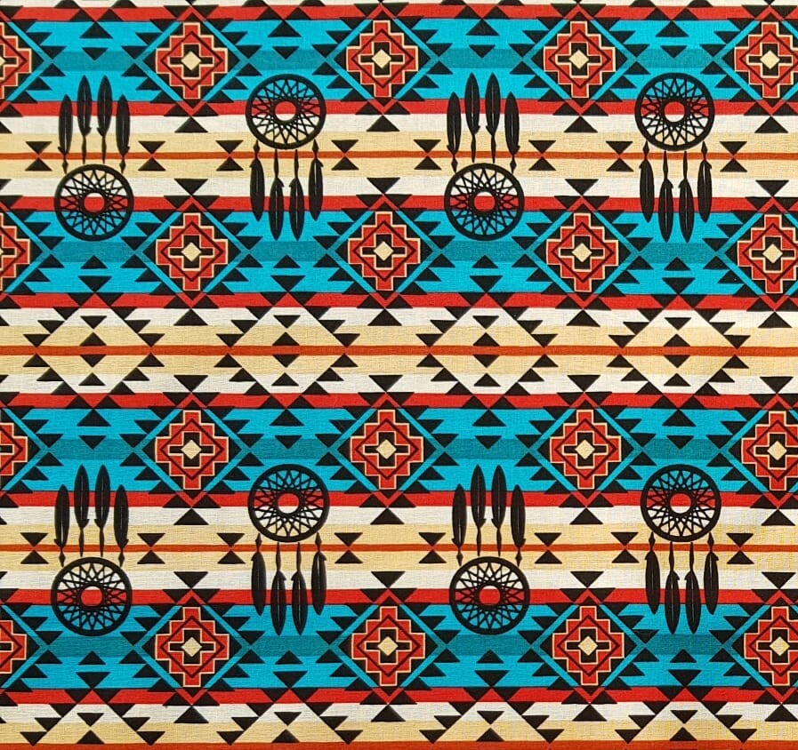 Fat Quarter Navajo Cherokee Inca Aztec Influenced Dreamcatcher ideal for Masks