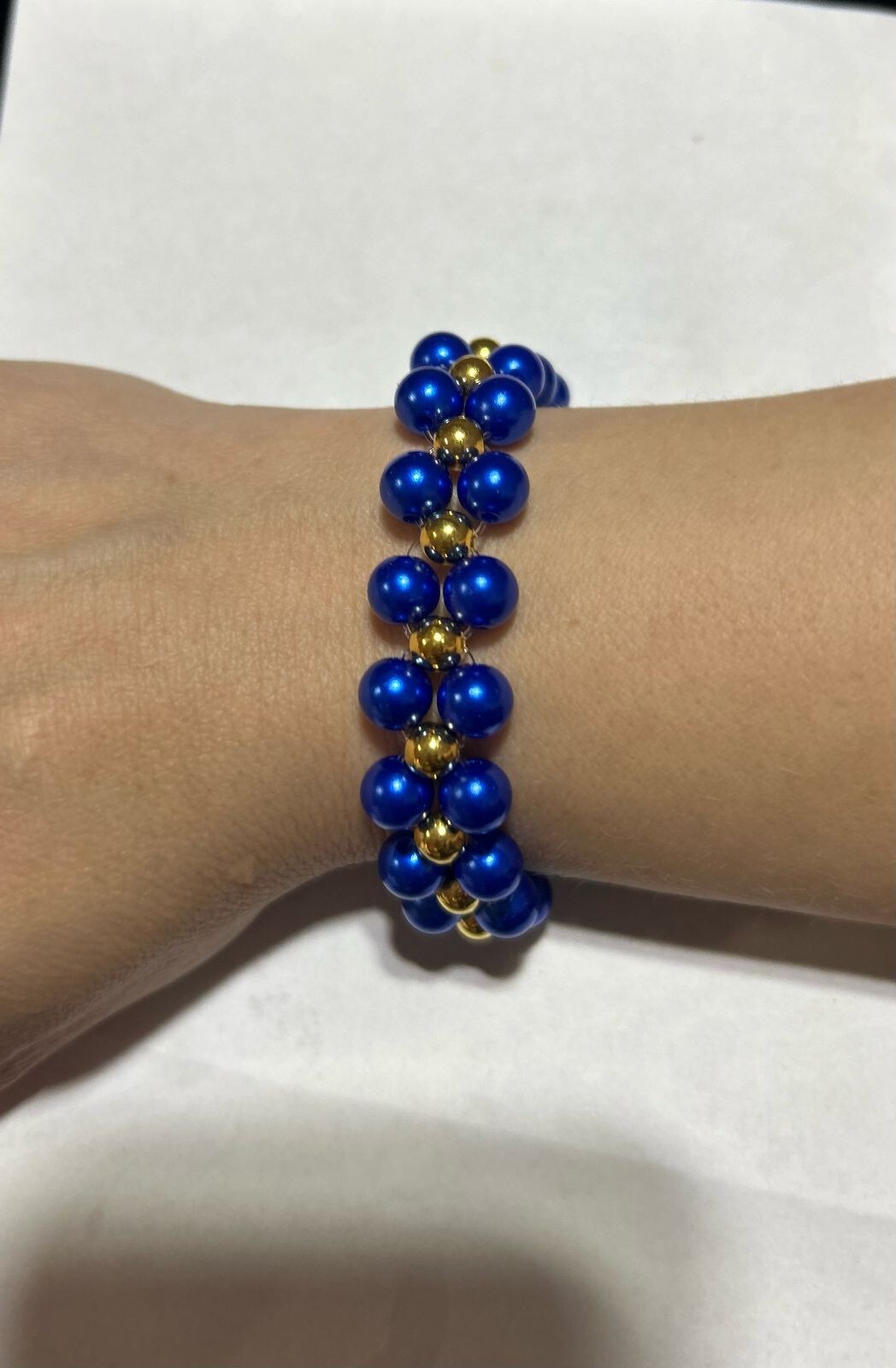 Handmade beautiful unique beaded Elastic bracelet