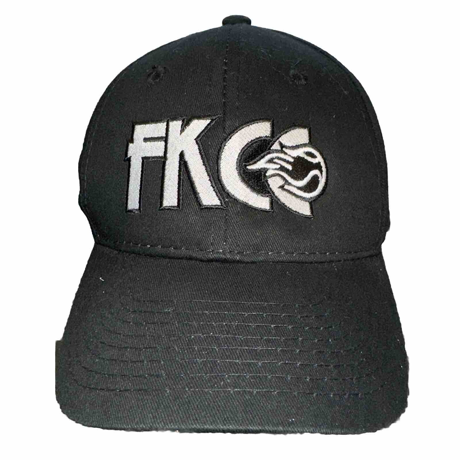 FKCC Florida Keys Community College Black Hat Cap White Letters Hook Loop EUC