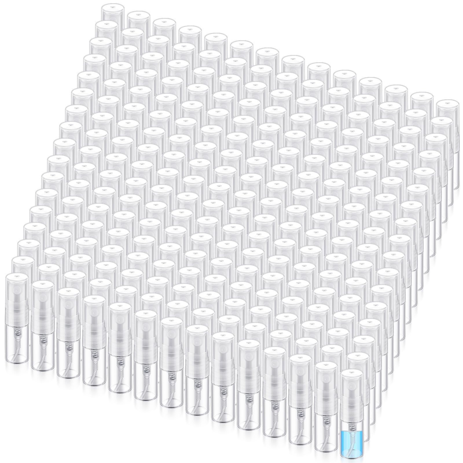 Zhehao 200 Pcs Mini Spray Bottles 2 ml Clear Glass Perfume Bottles Refillable...
