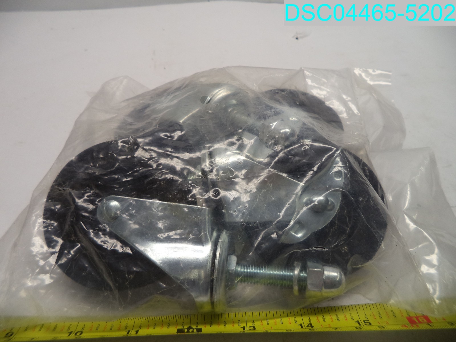 QTY=4: 3-3/4" Swivel Casters 2 Locking 2-3/4" OD X 3/4" W Stem 1-3/4"L X 3/8"-16