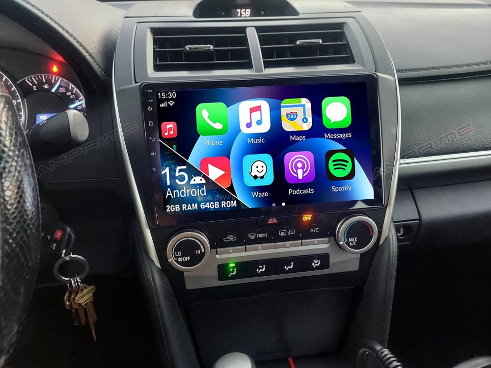 For 2012-2014 Toyota Camry Radio Car BT Apple Carplay Android 15 GPS Navi 2+64GB