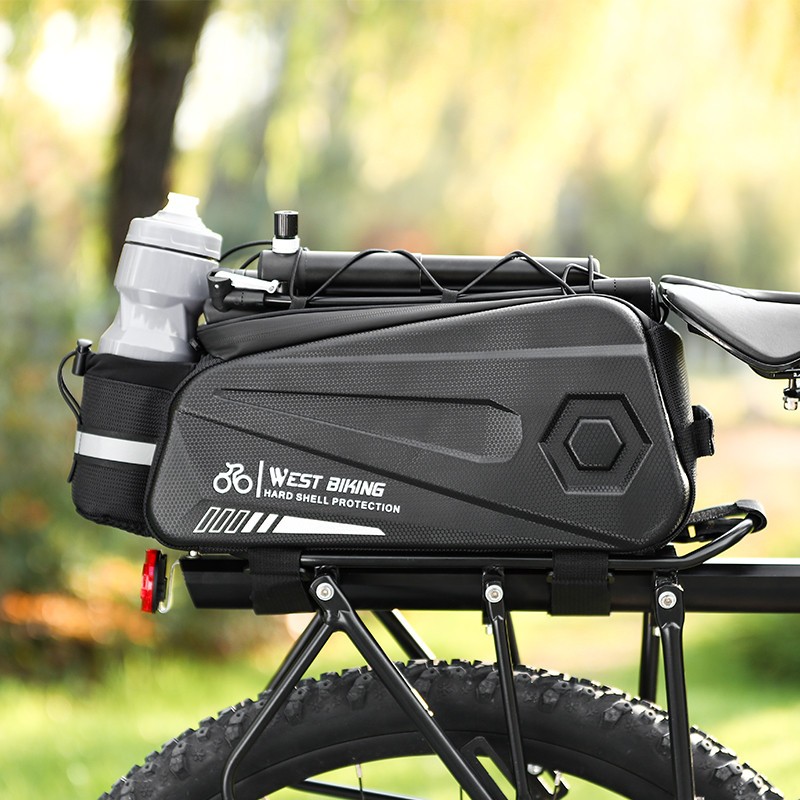 WEST BIKING Waterproof Hard Shell Cycling Bag Bicycle Rack Pack Bag Panniers
