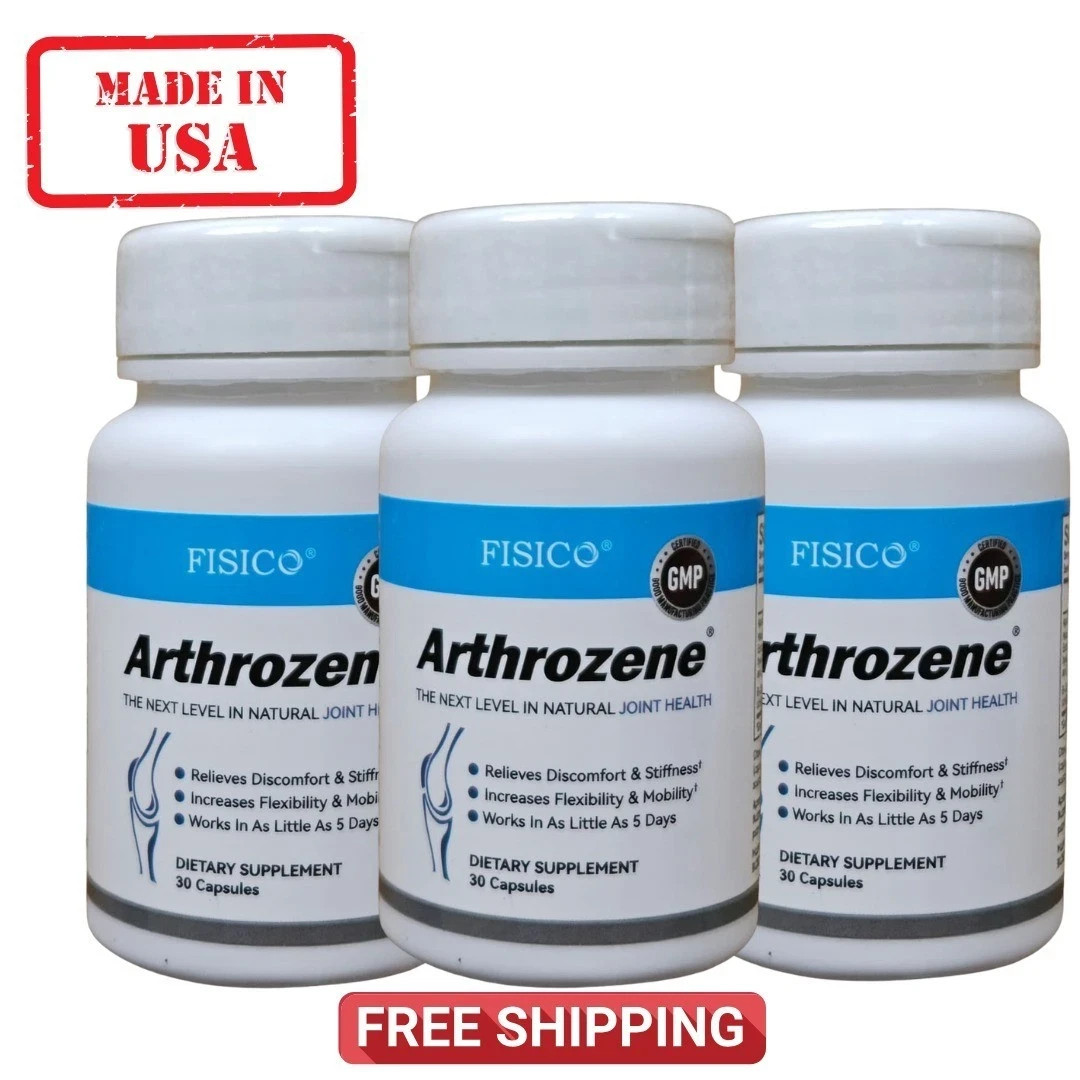3 Pack FISICO Arthrozene Natural Joint Health Supplement Free Shipping