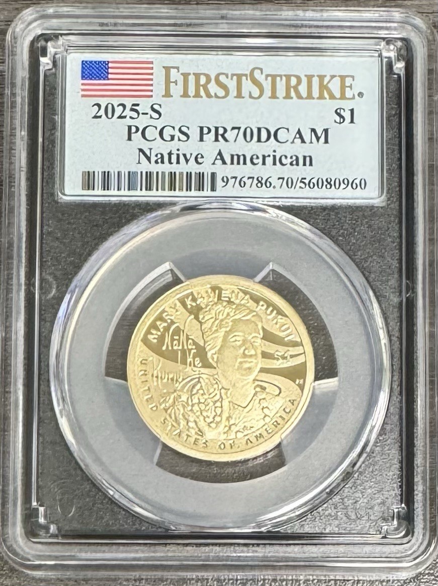 2025 S Sacagawea Native American Dollar PCGS PR70DCAM First Strike, Black Core