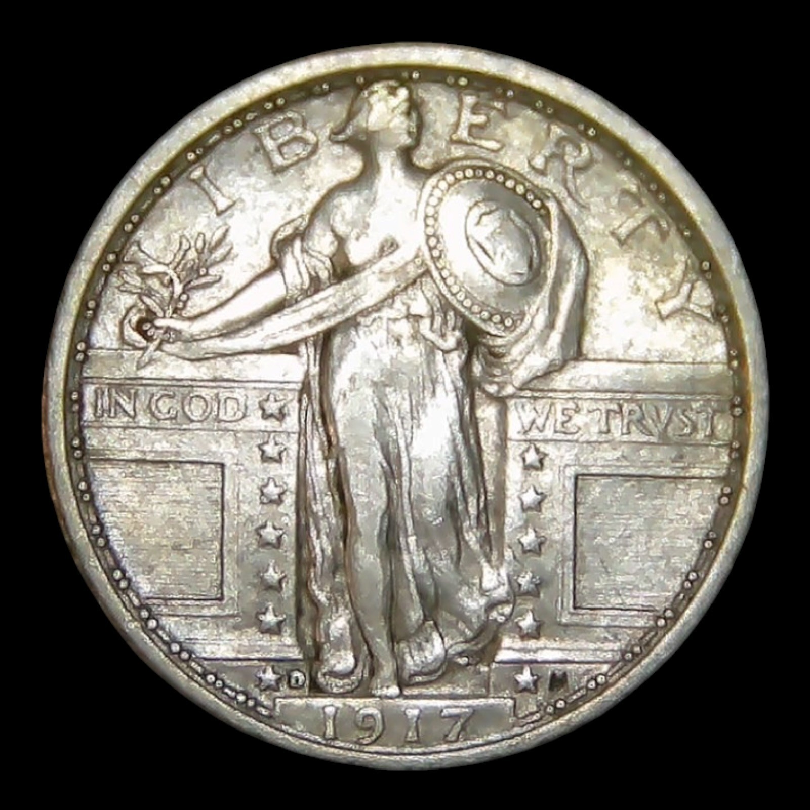 1917-D Liberty Standing Quarter, Type I