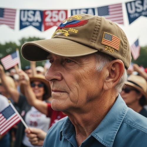 250th Anniversary Commemorative Embroidered Baseball Cap, Adjustable Cotton Hat