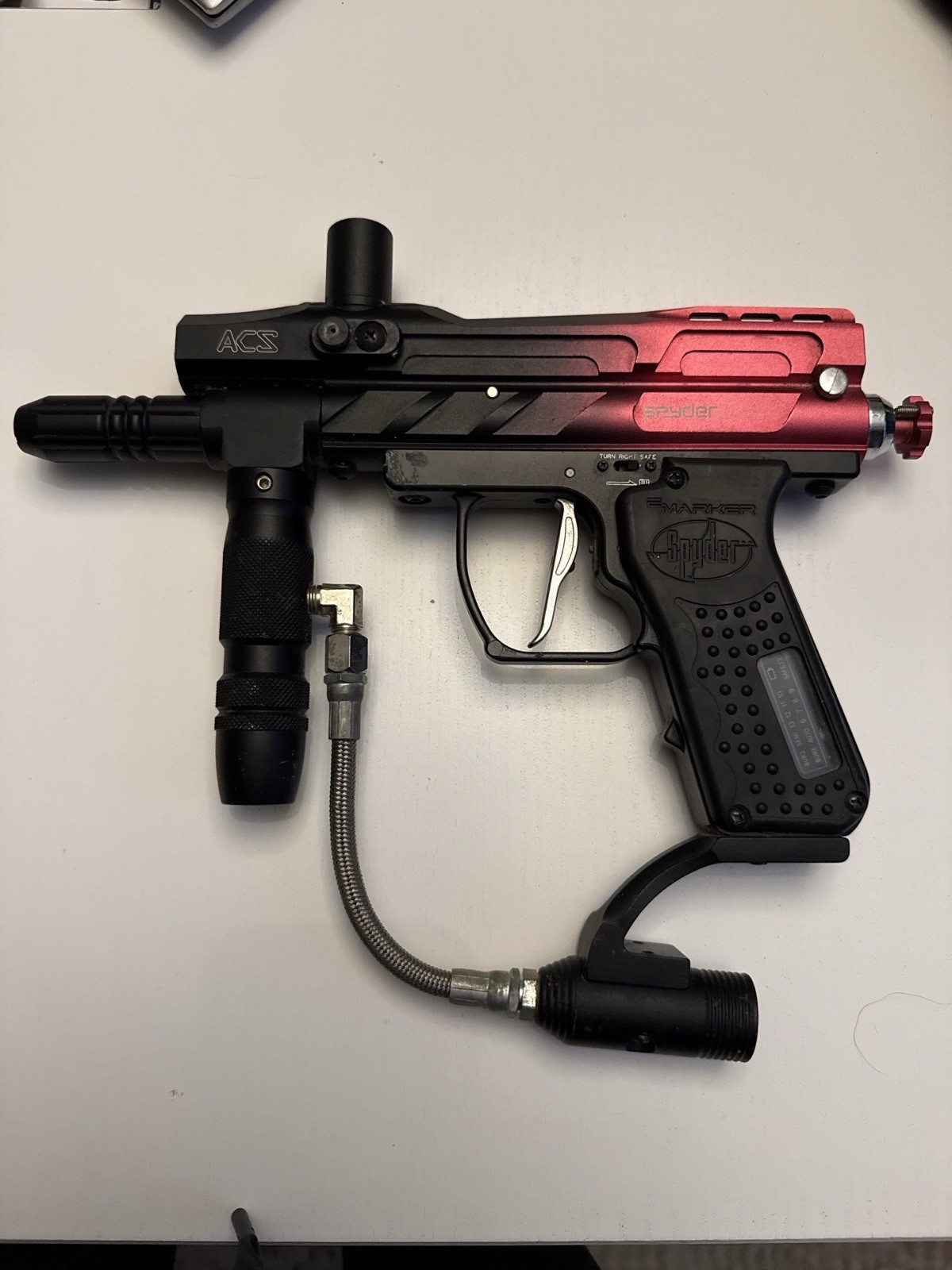 Spyder ACS .68 Cal Paintball Marker – Red/Black – Semi Auto