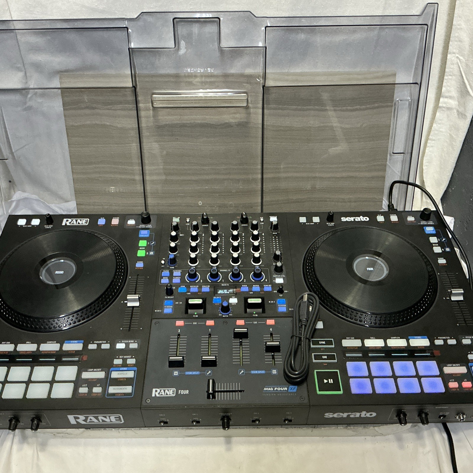 RANE FOUR Professional Serato DJ Pro 4-Channel Stems USB Controller Mixer Tested