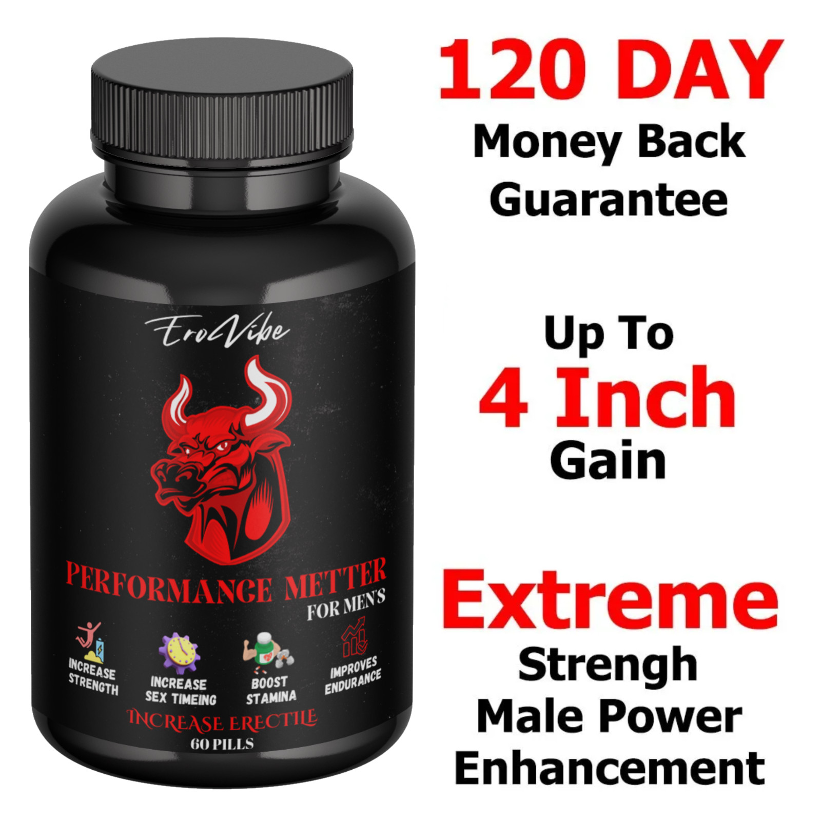 Men Rock Hard Timing Strength For Bed Bull Powers 60 Caps + FS