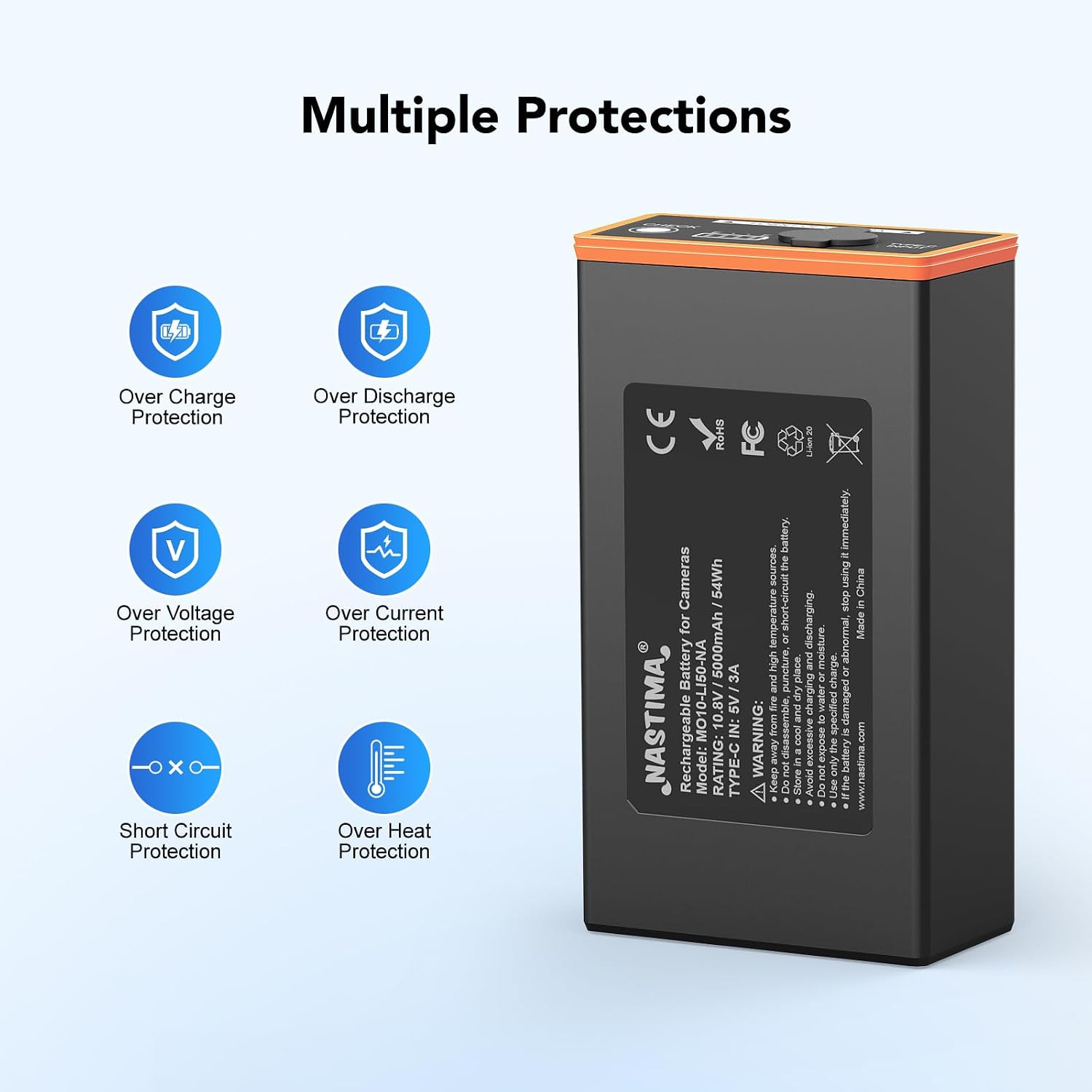 2 Pack Moultrie Edge 5000Mah Replacement Battery for Moultrie Edge Series Camera