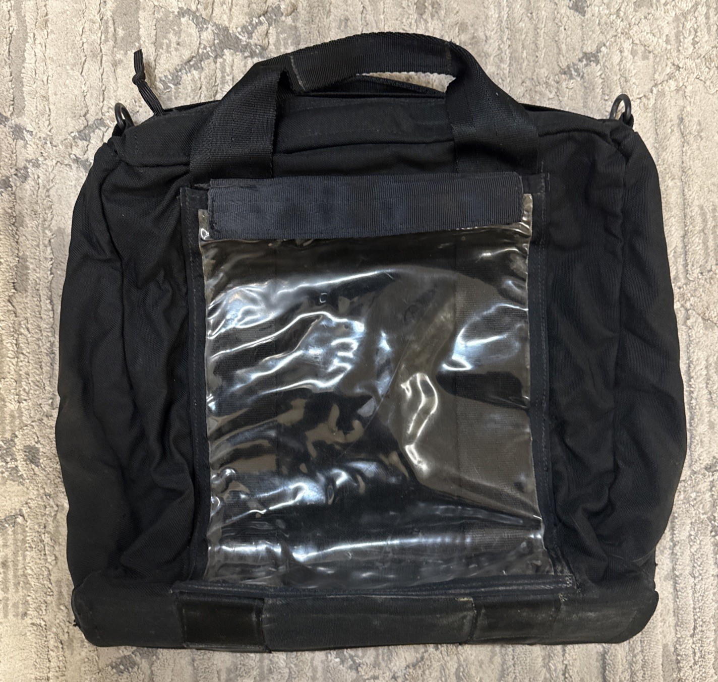 London Bridge Trading Military Gear Bag Black LBT  With Window Pouch 17”x16”x5”