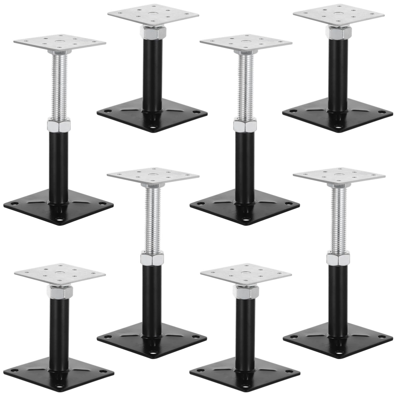 8 PCS Heavy Duty Adjustable Floor Jacks for Deck & Patio Support