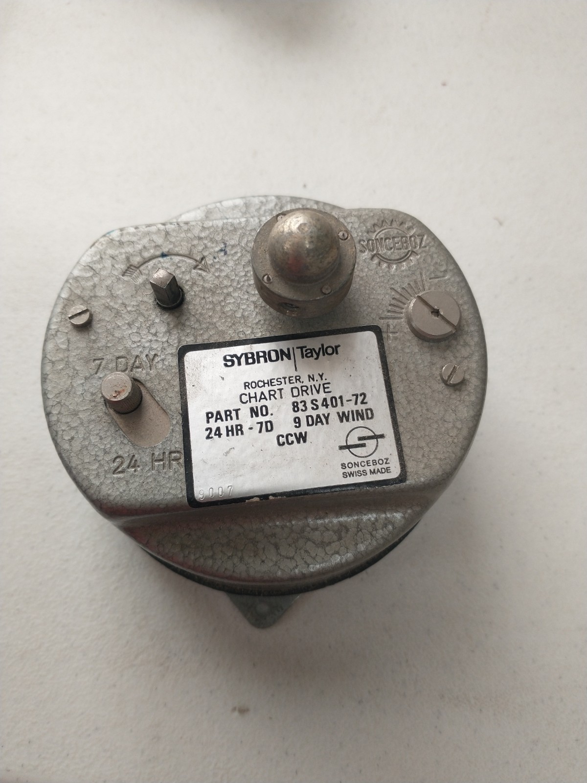 SYBRON TAYLOR MECHANICAL CHART DRIVE 83S401-72 WINDS /WORKS