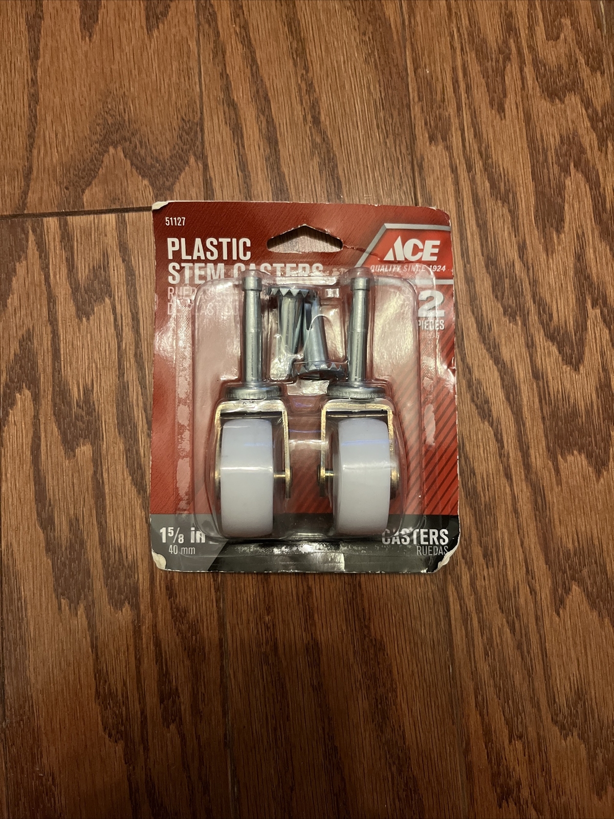 New ACE 1-5/8" Stem Mount Plastic Casters 51127