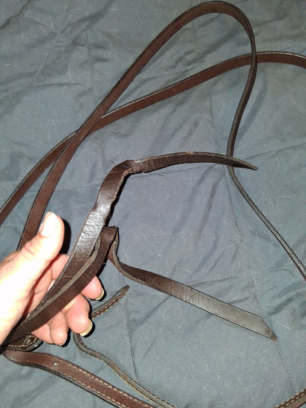 Brown Leather, Western, Split Reins