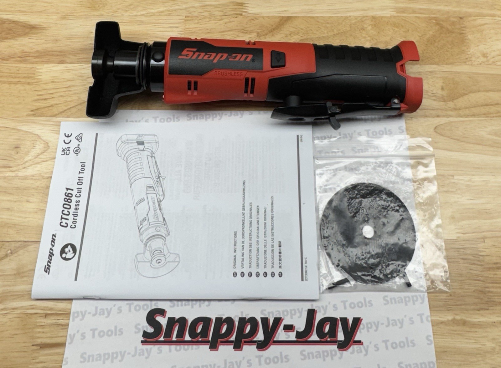 Snap-on Tools NEW RED 14.4V Cordless BRUSHLESS Cut-Off Tool CTCO861