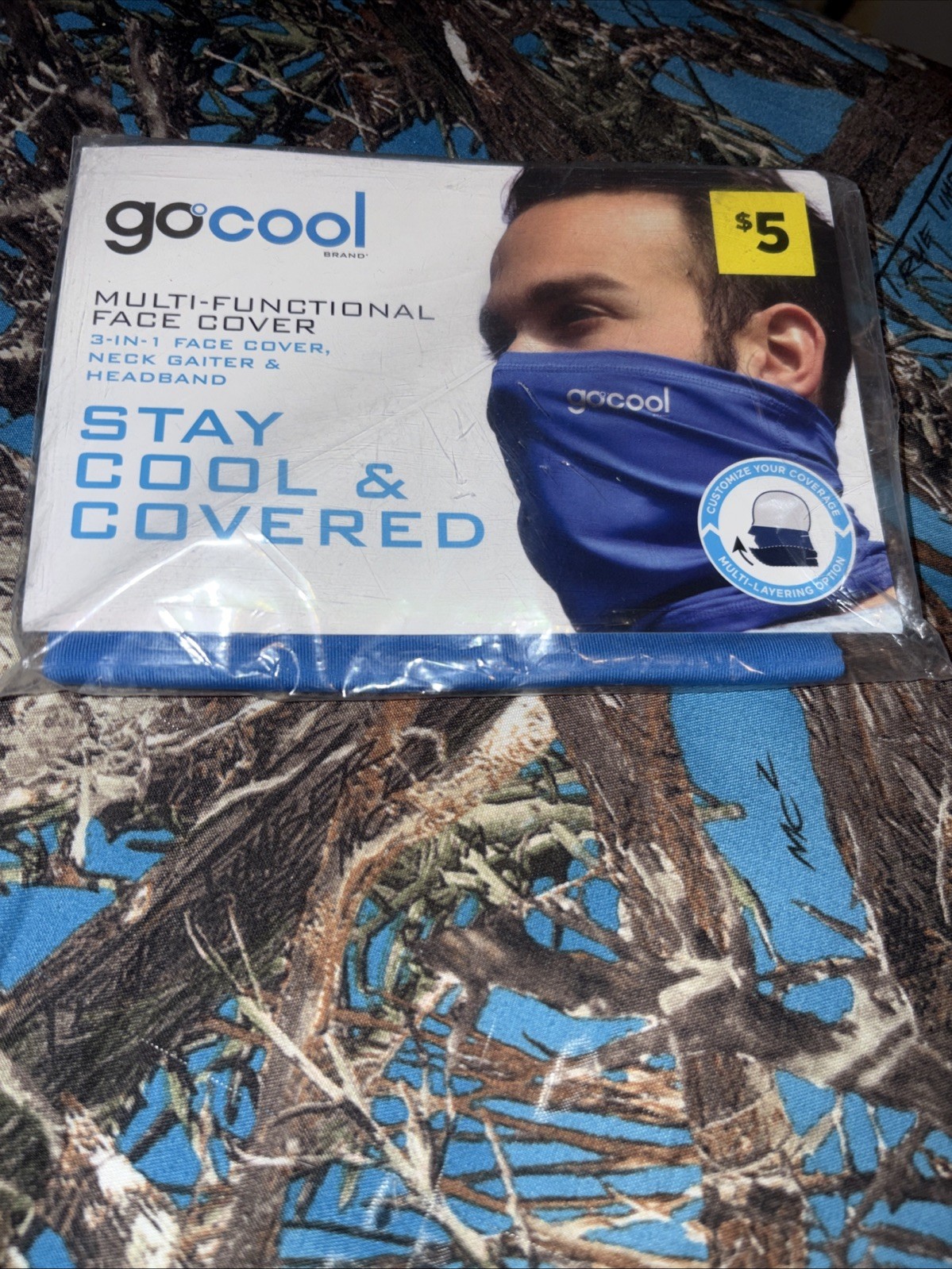 Go Cool Multi-Functional Face Cover  3-IN-1 Face Cover, Neck Gaiter & Headband.