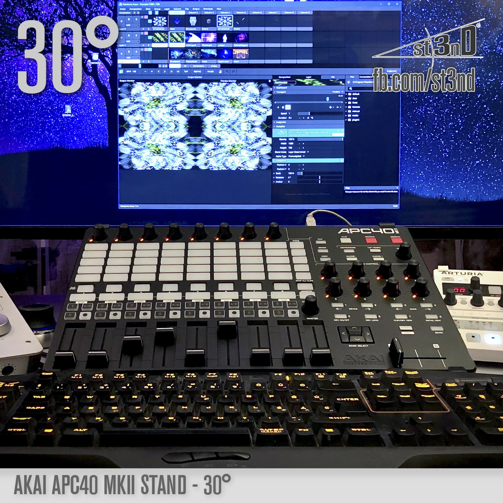 AKAI APC40 MK2 (MKII) STAND - 30 degrees - 3D printed- 100% Buyers Satisfaction