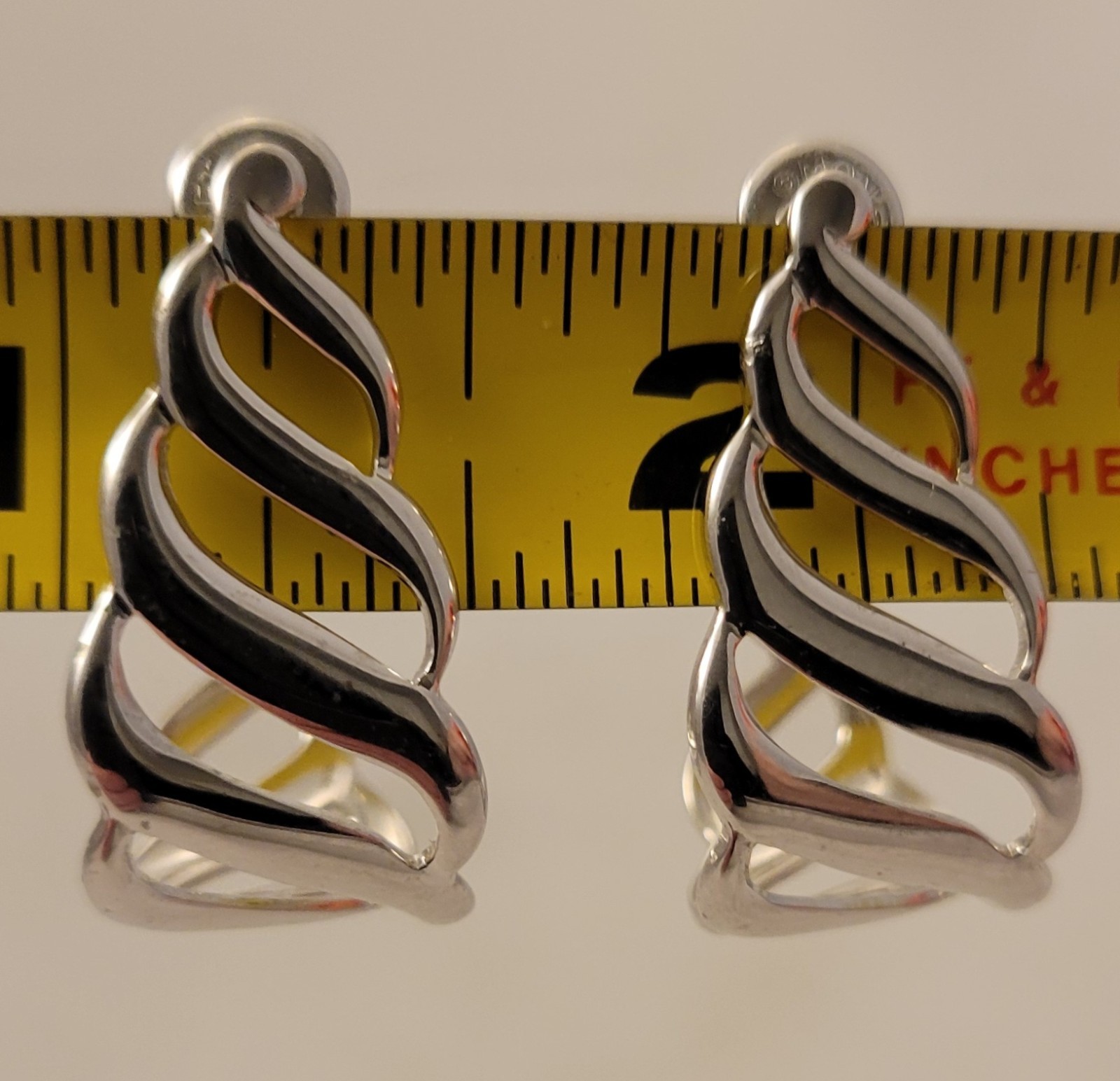 Monet Silver Tone Post Earrings