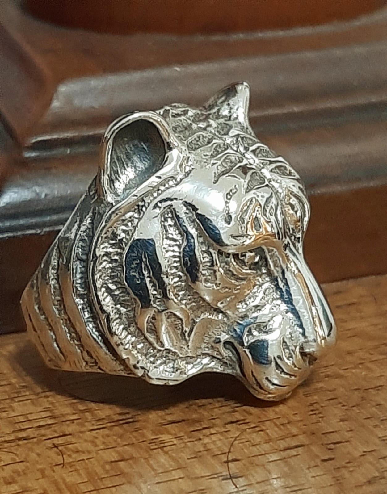 925 SILVER RING Men SEAL Tiger Tiger Ring Sterling Man $