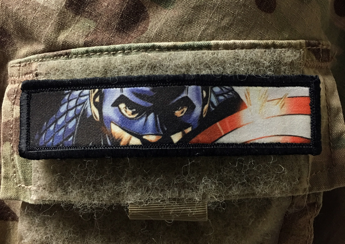 1x4 Captain America Morale Patch Tactical Military Army Badge