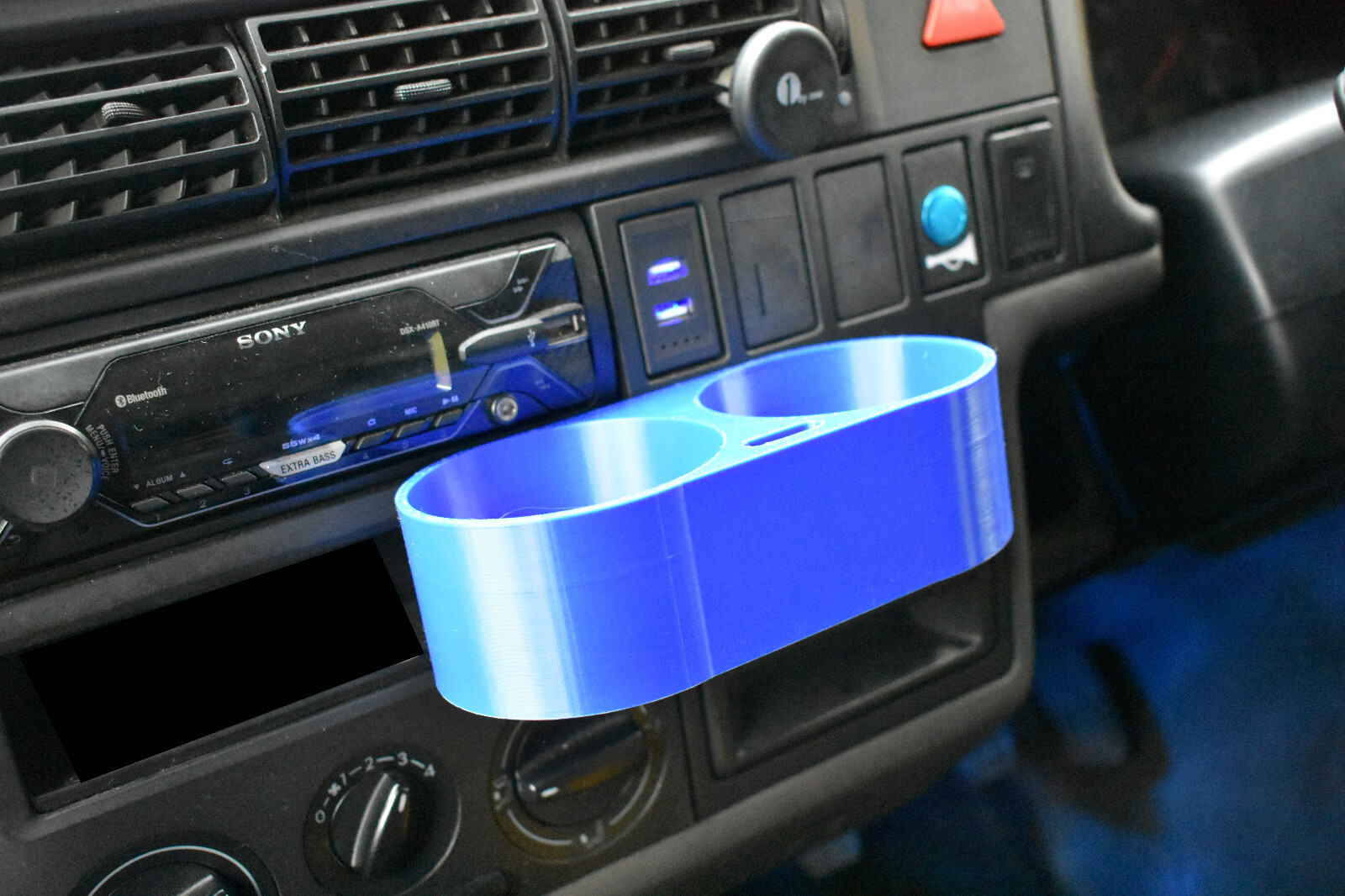 For VW Transporter T4 Double Dash Mounted Cupholder Insert Drinks Holder Custom
