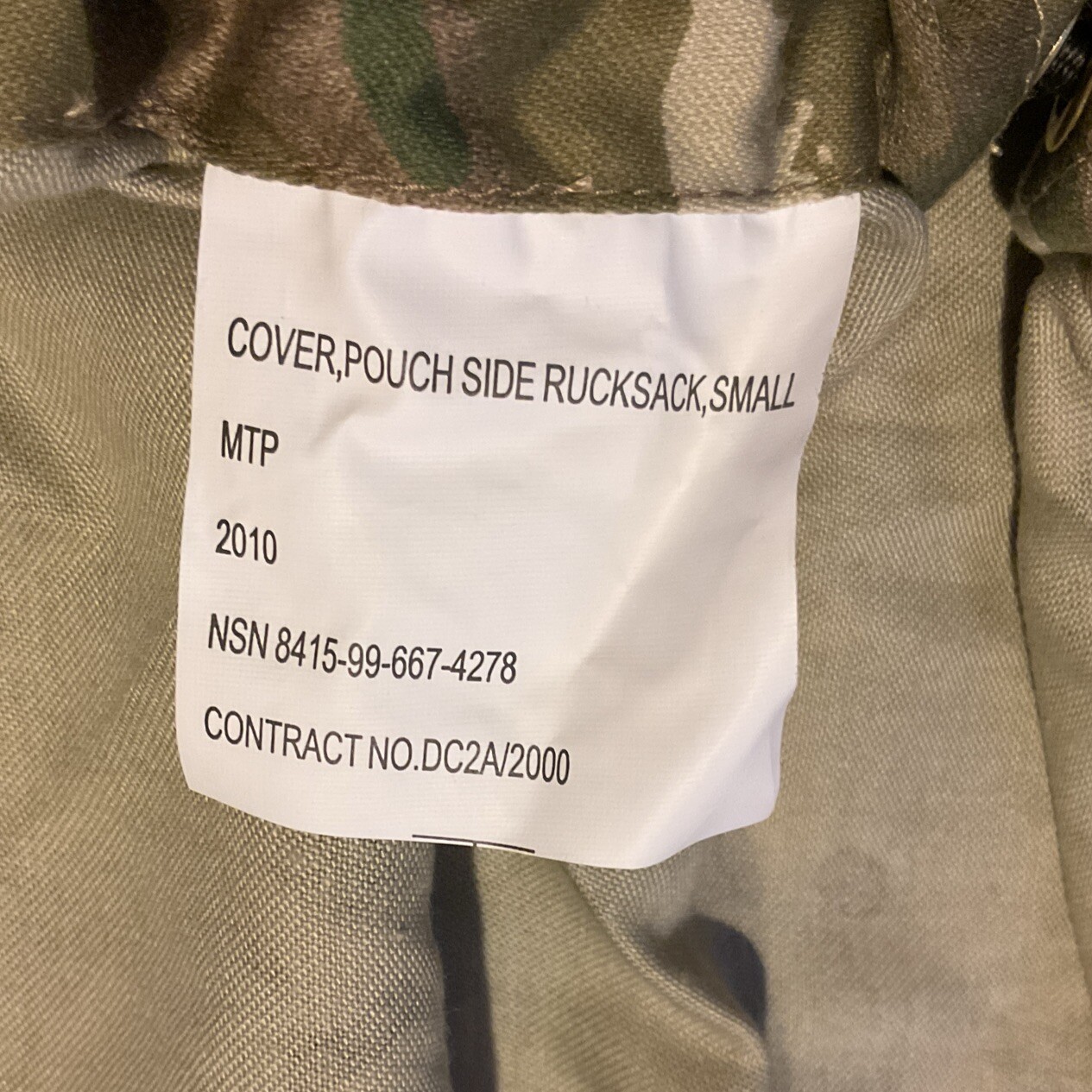 X2 MTP Rucksack Covers- Small- Used British Army Surplus- Good Condition